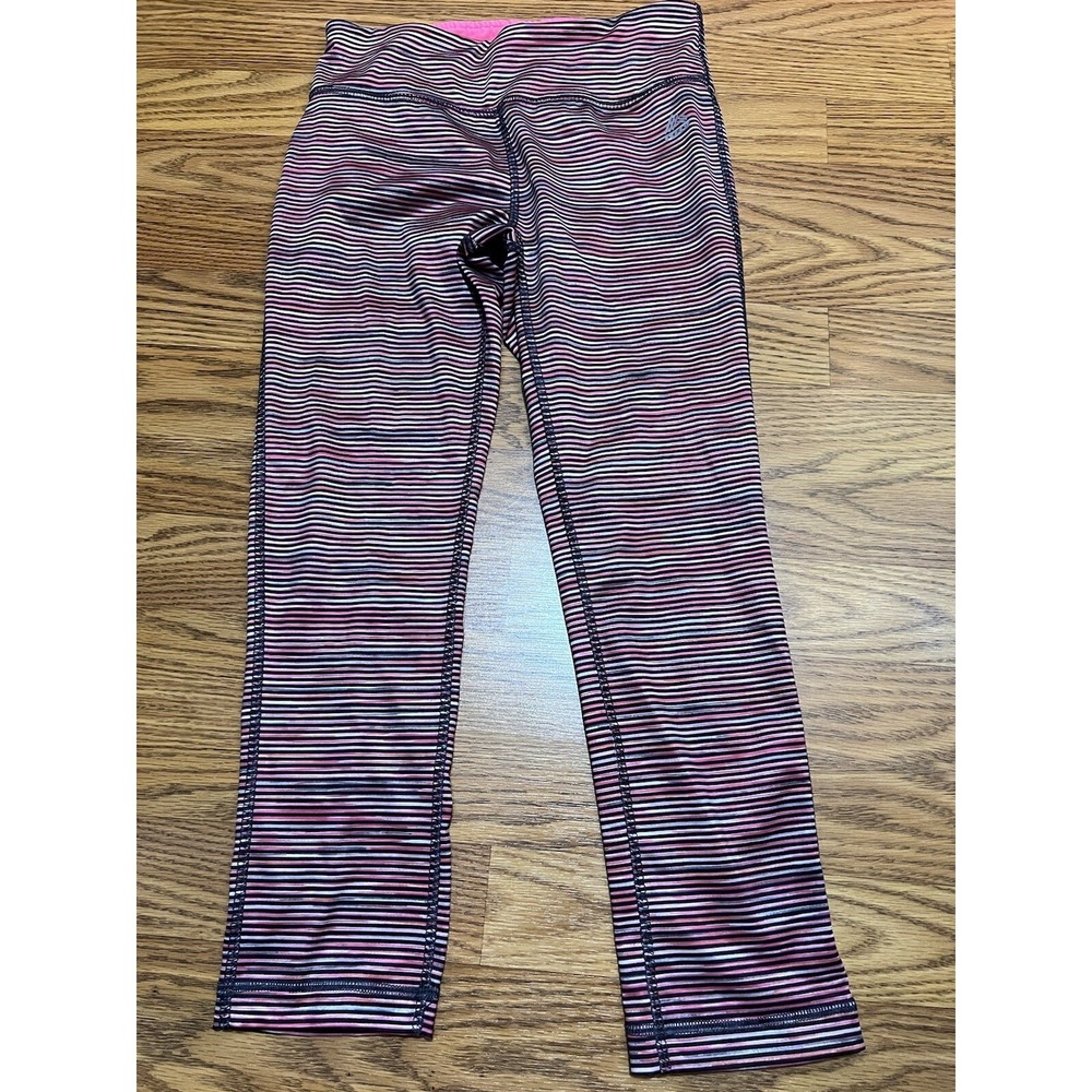 RBX Yoga Active‎ Capri Pink Striped Colorful Size Small Leggings S